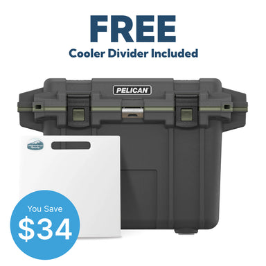 Gunmetal / OD Green Pelican 50QT Cooler & Free Divider