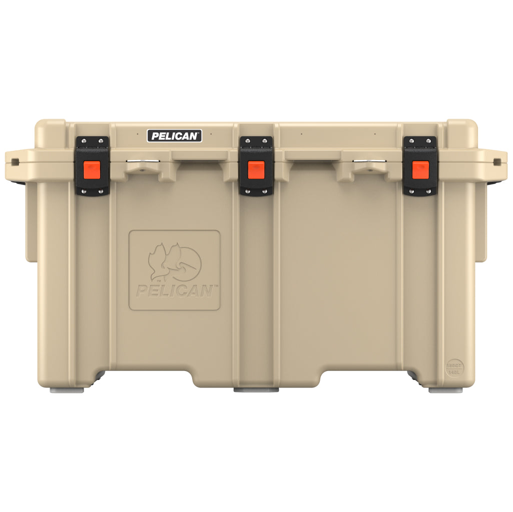 Outdoor Tan Pelican 150QT Elite Cooler Front