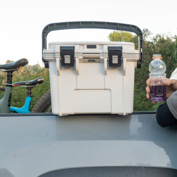 White / Grey Pelican Cooler Truck Bed