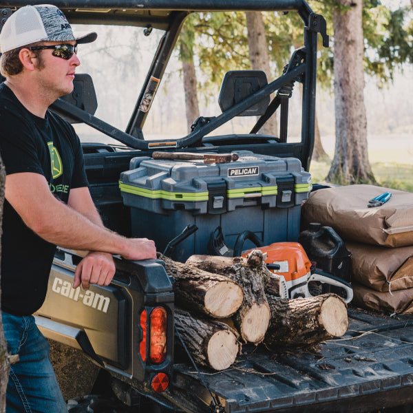 Dark Grey / Green Pelican 30QT Cooler ATV Bed