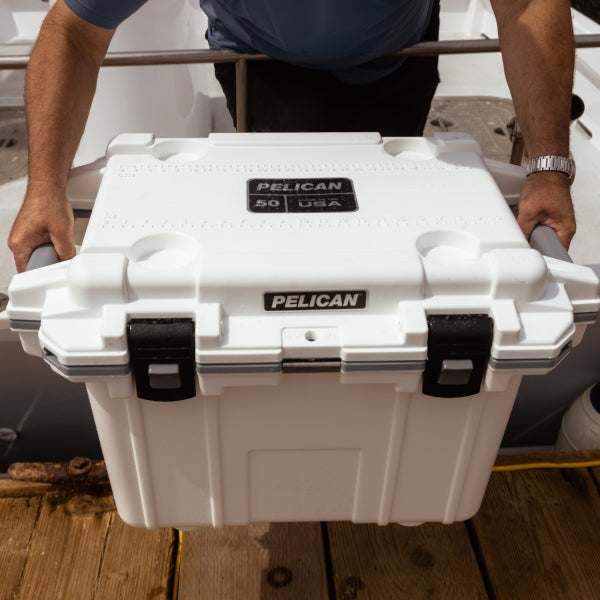 White / Grey Pelican 50QT Cooler Handles
