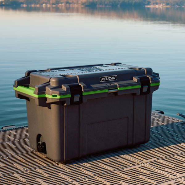 Dark Grey / Green Pelican 70QT Cooler Water