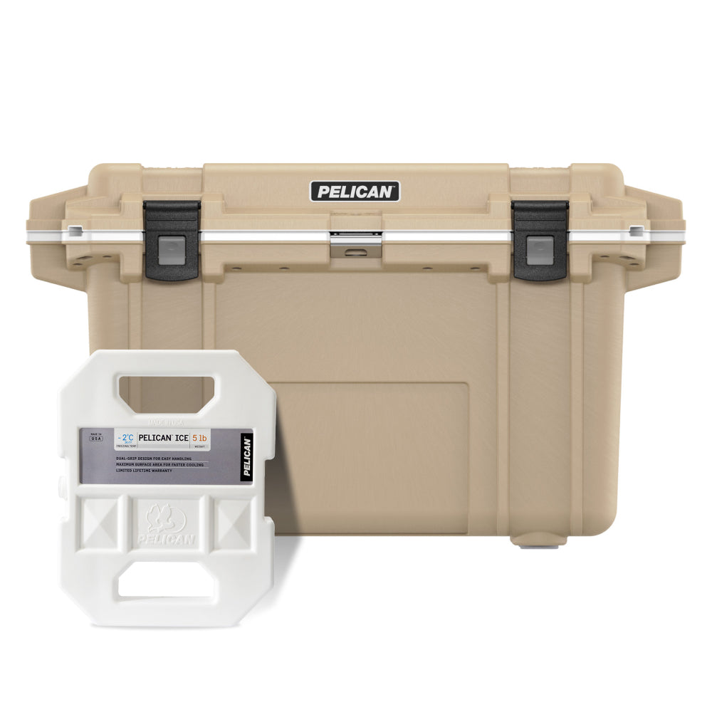 Tan / White / 5LB Pelican Ice Pack & Cooler
