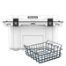 White / Grey Pelican 70QT Cooler with Dry Rack Basket