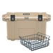  Tan / White Pelican 70QT Cooler with Dry Rack Basket