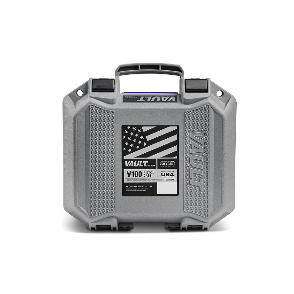 Pelican V100 Vault Small Pistol Case, America 250 Collection, Gray