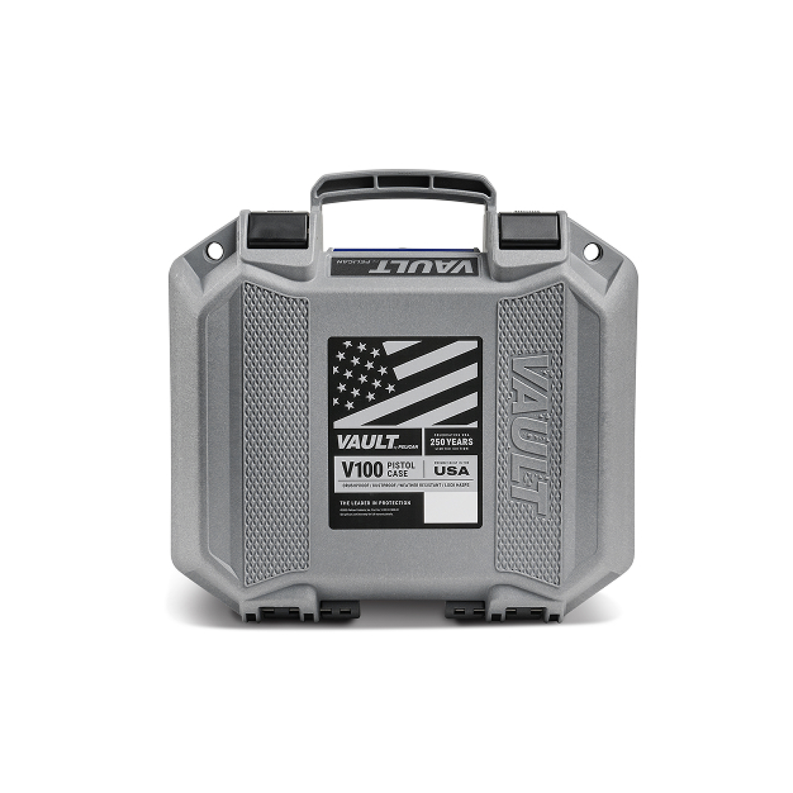Pelican V100 Vault Small Pistol Case, America 250 Collection, Gray