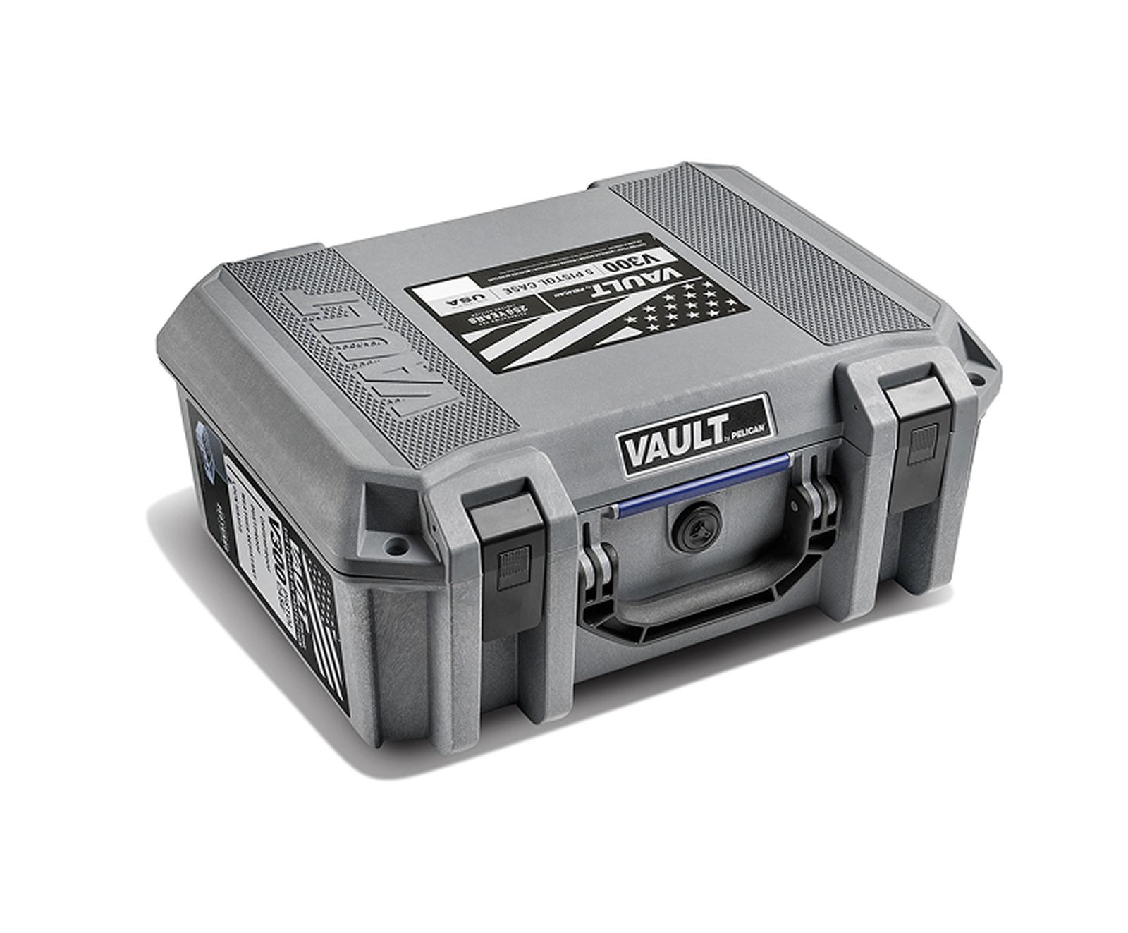 Pelican V300 Vault 5-Pistol Case, America 250 Collection, Gray