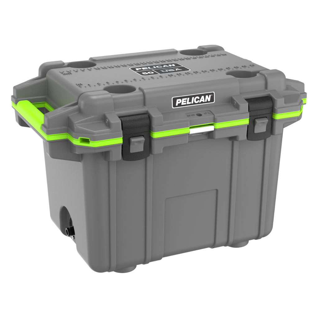 Dark Grey / Green Pelican 50QT Elite Cooler