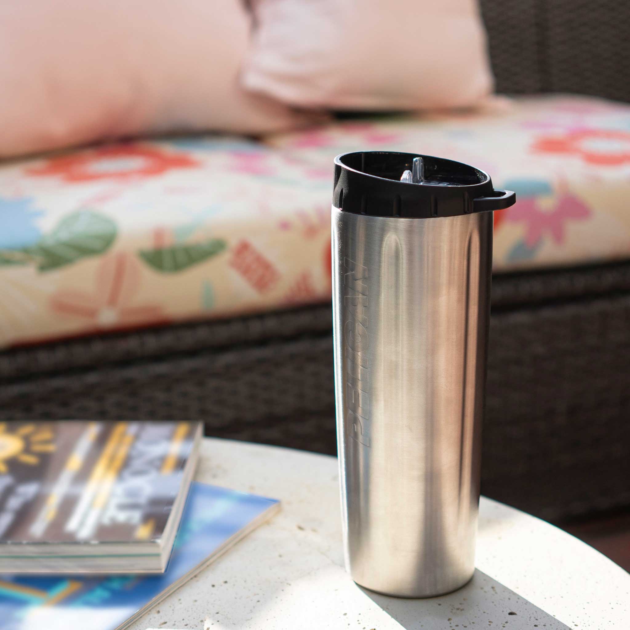 Silver Pelican 22oz Tumbler on Counter