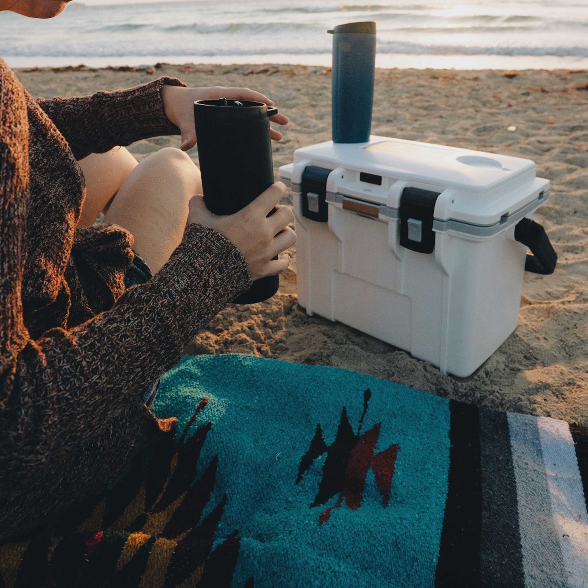 Black Pelican 22oz Tumbler at Beach