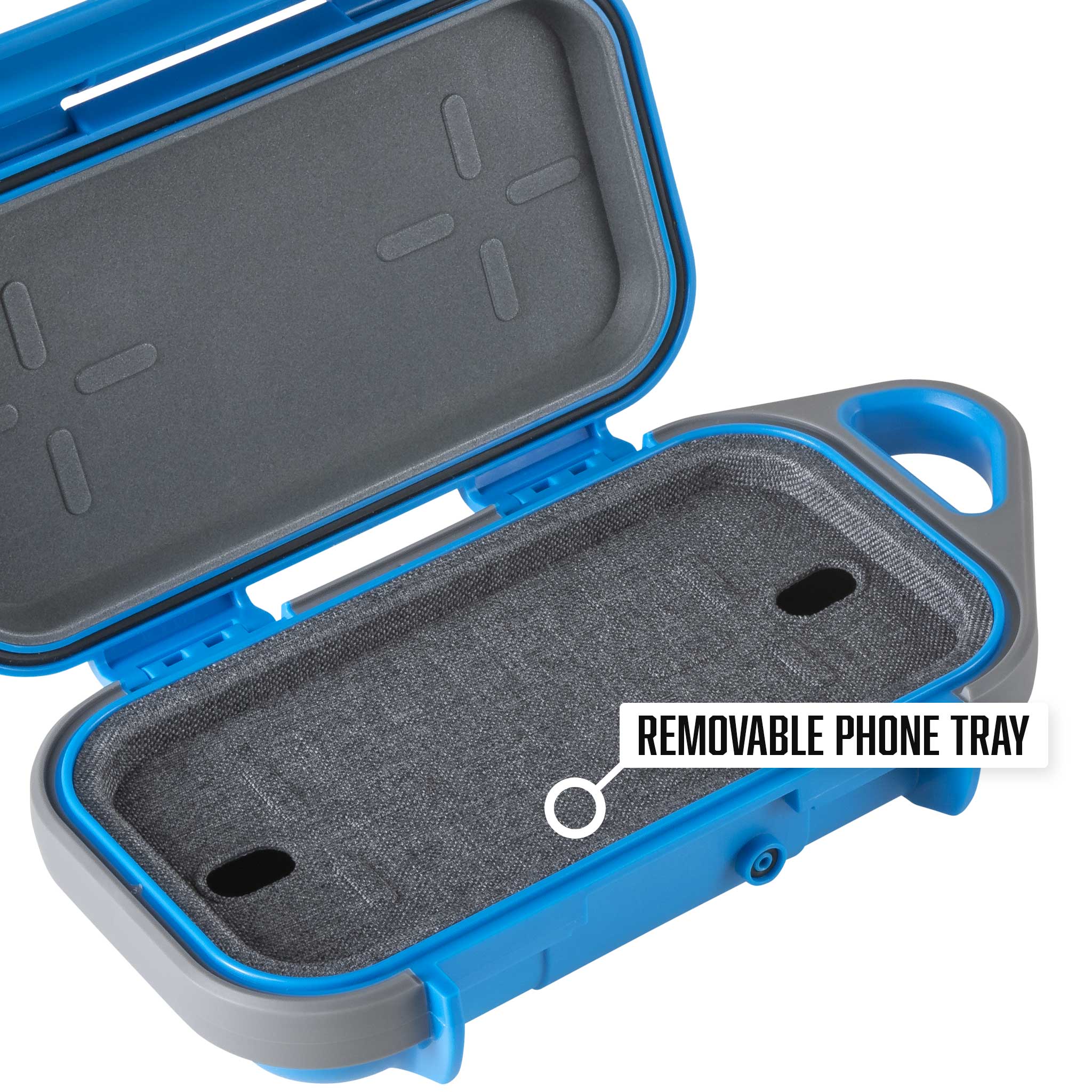 Surf Blue/Grey Pelican G40 Case Open