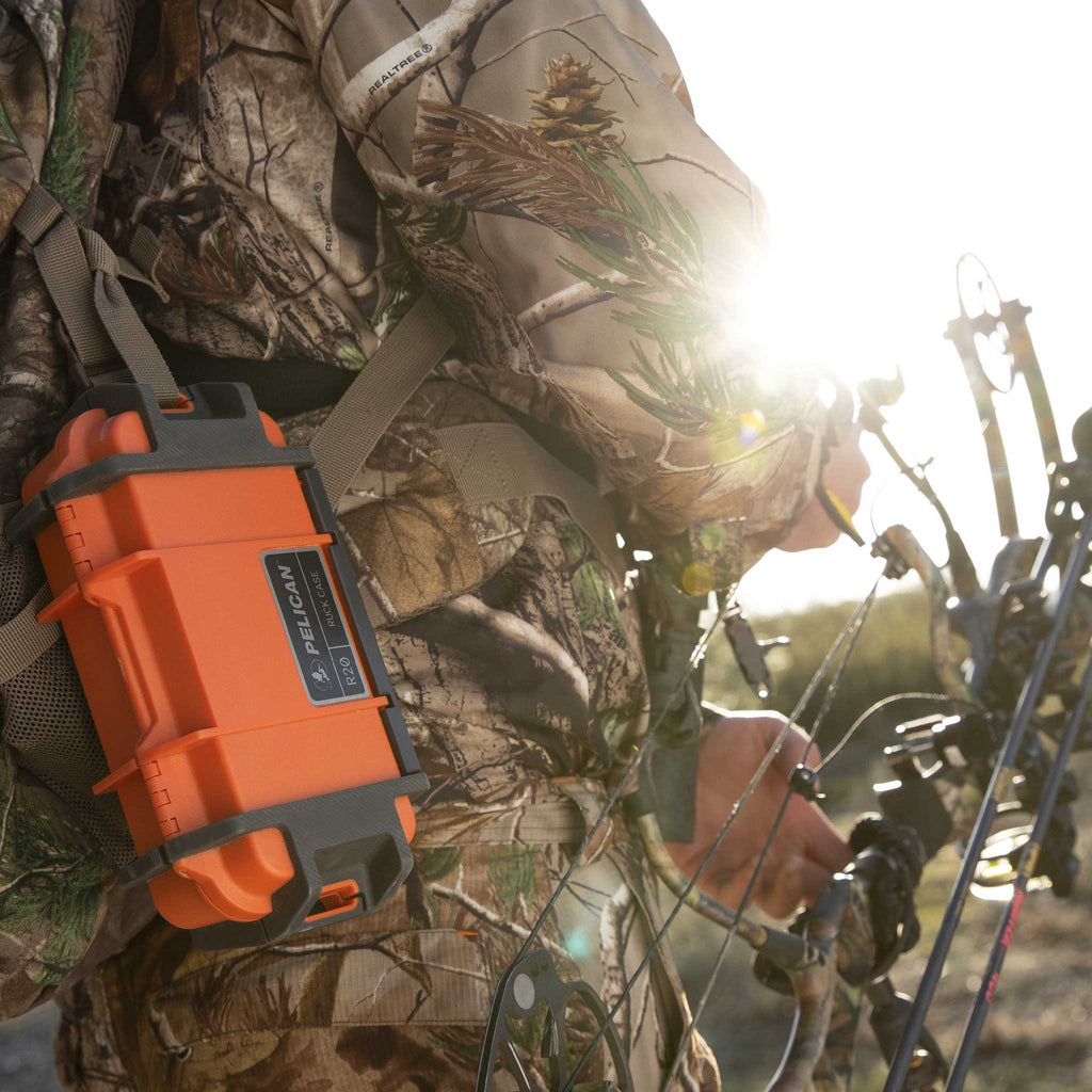 Orange Pelican R20 Ruck Case bow hunting