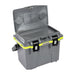 Dark Grey / Green 14QT Personal Cooler Dry Box Open Side