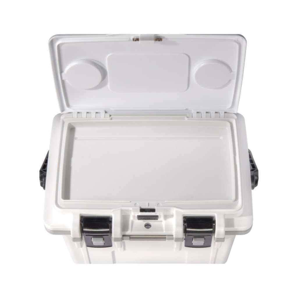 White / Grey 14QT Personal Cooler Dry Box Open