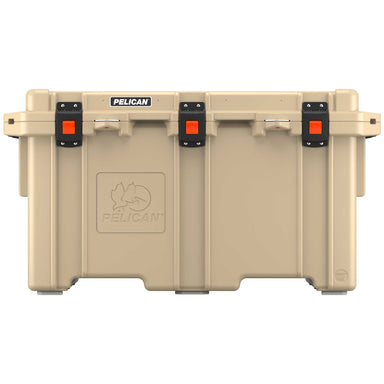 Outdoor Tan Pelican 150QT Elite Cooler Front Refurbished