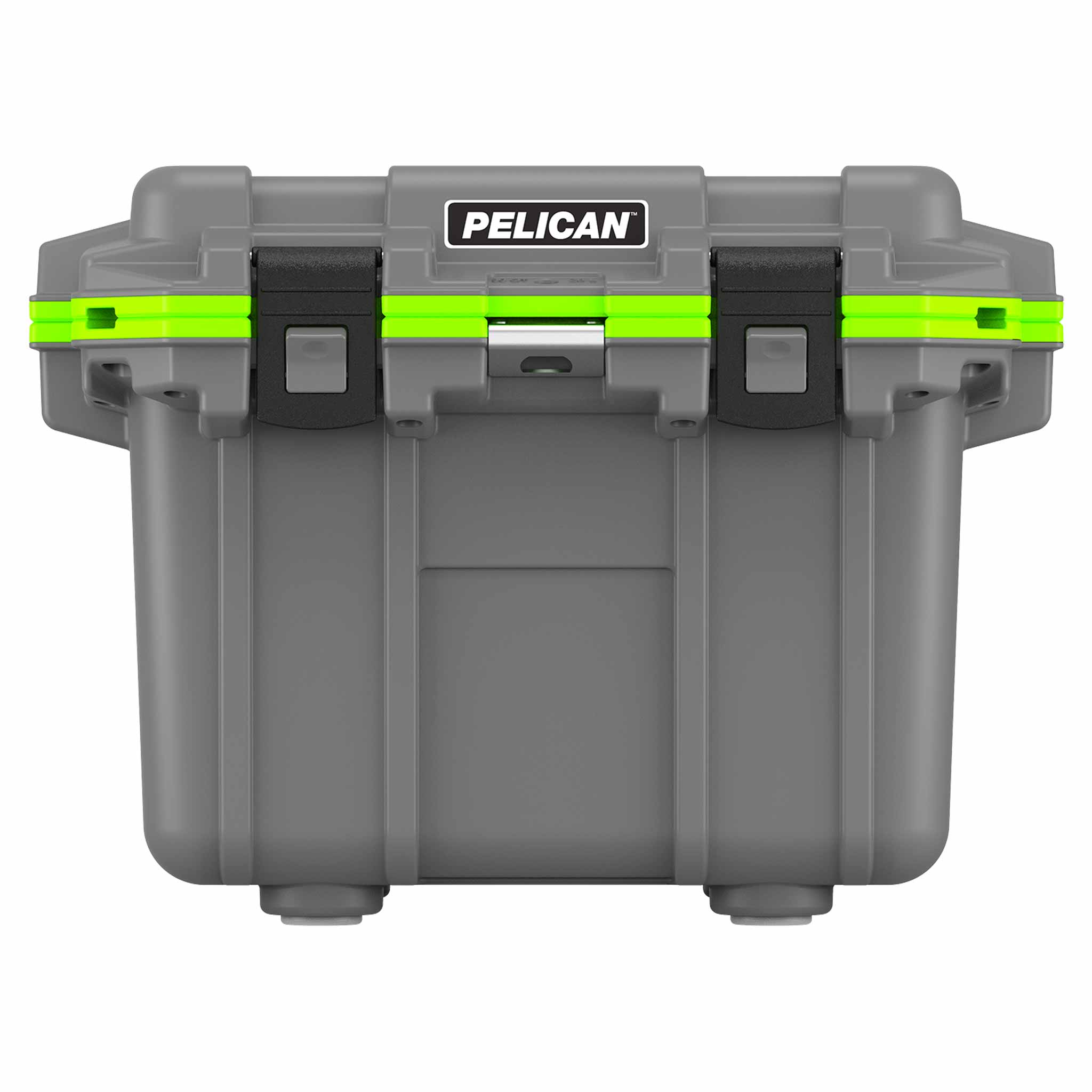 Dark Grey / Green Pelican Elite 30QT Cooler Front