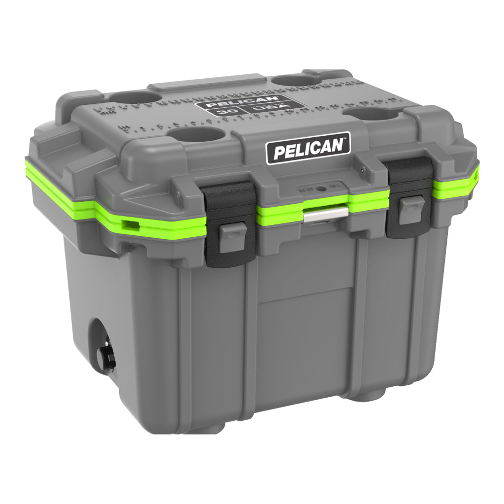 Dark Grey / Green Pelican Elite 30QT Cooler