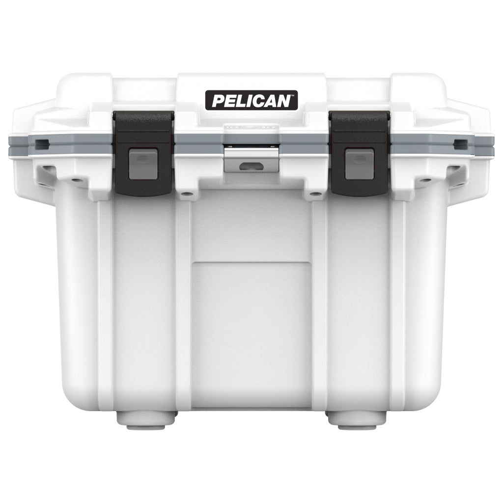 White / Grey Pelican Elite 30QT Cooler Front