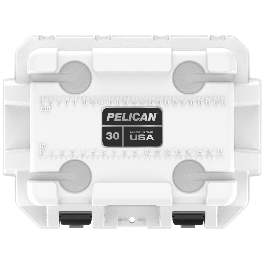 White / Grey Pelican Elite 30QT Cooler Lid