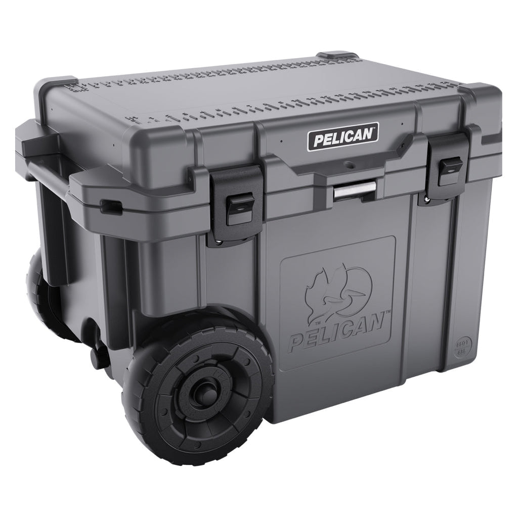 Charcoal 45QT Elite Wheeled Pelican Cooler