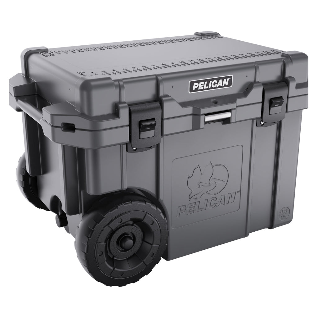 Charcoal 45QT Elite Wheeled Pelican Cooler