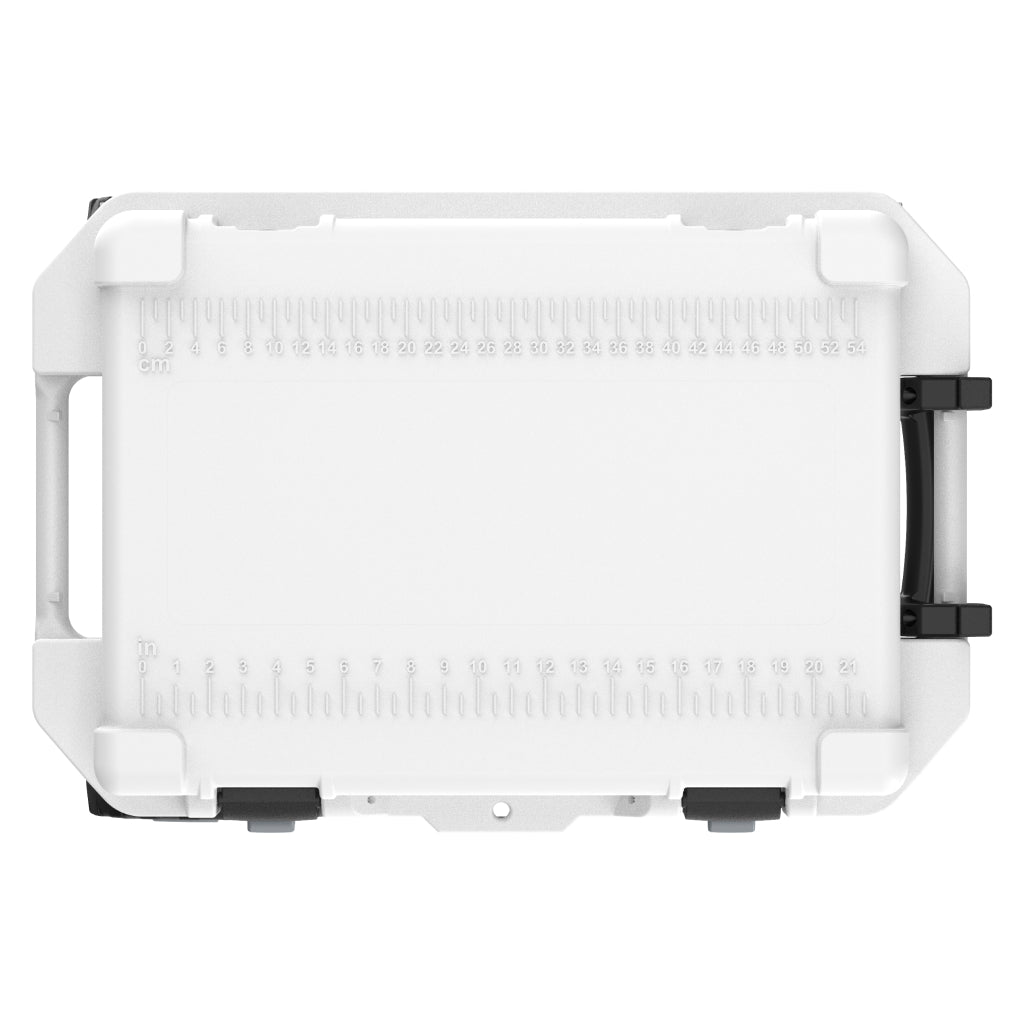 Marine White 45QT Elite Wheeled Pelican Cooler Lid