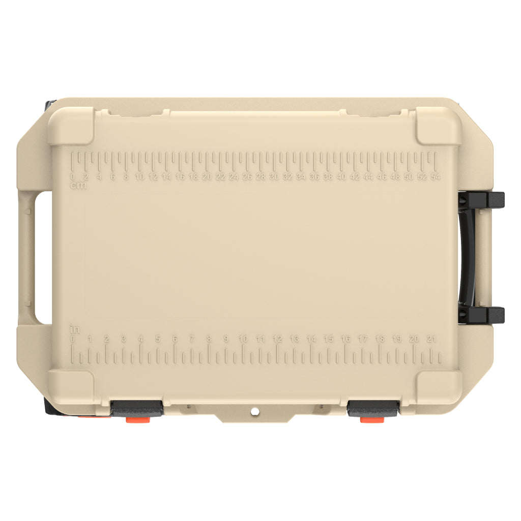 Outdoor Tan 45QT Elite Wheeled Pelican Cooler Lid