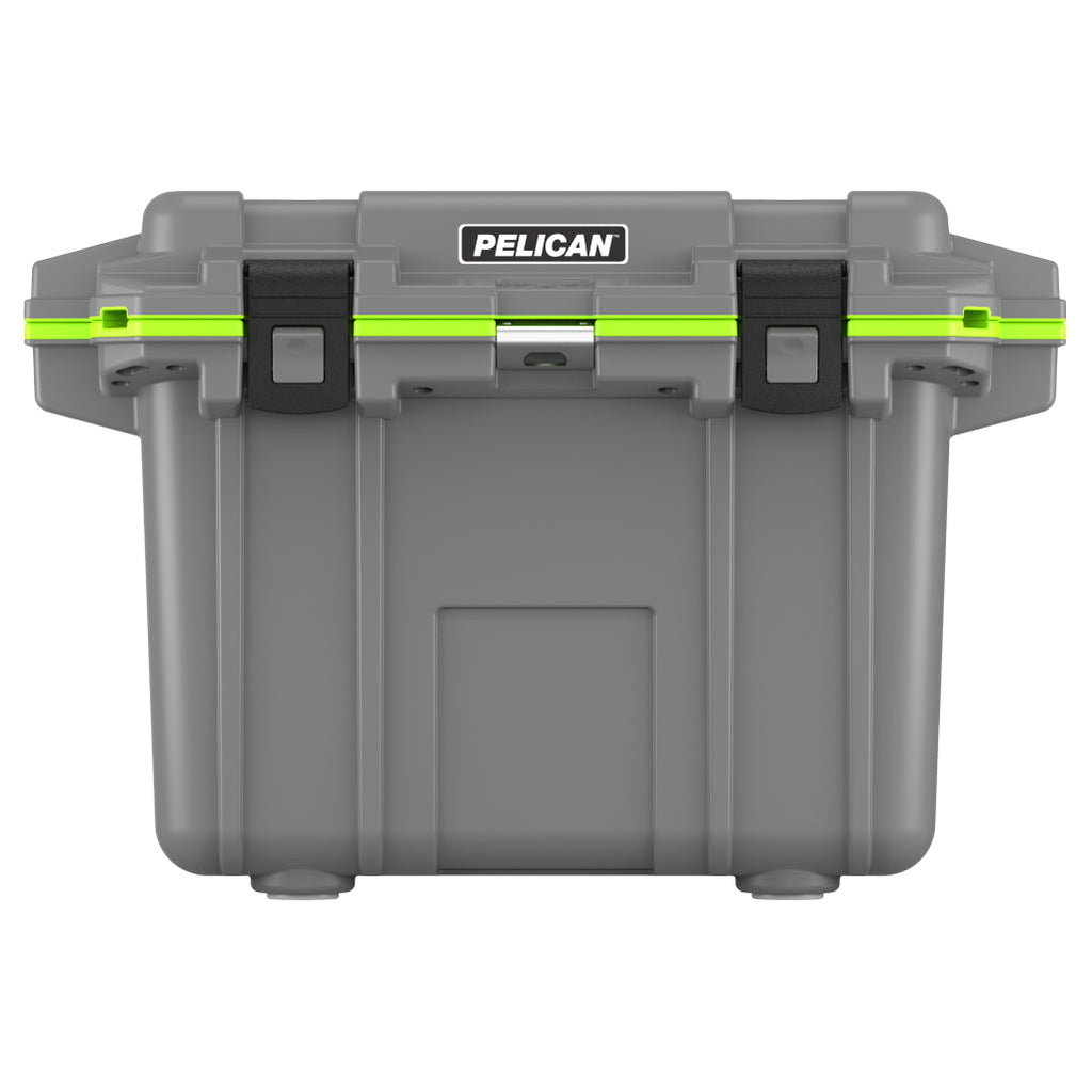 Dark Grey / Green Pelican 50QT Elite Cooler Front