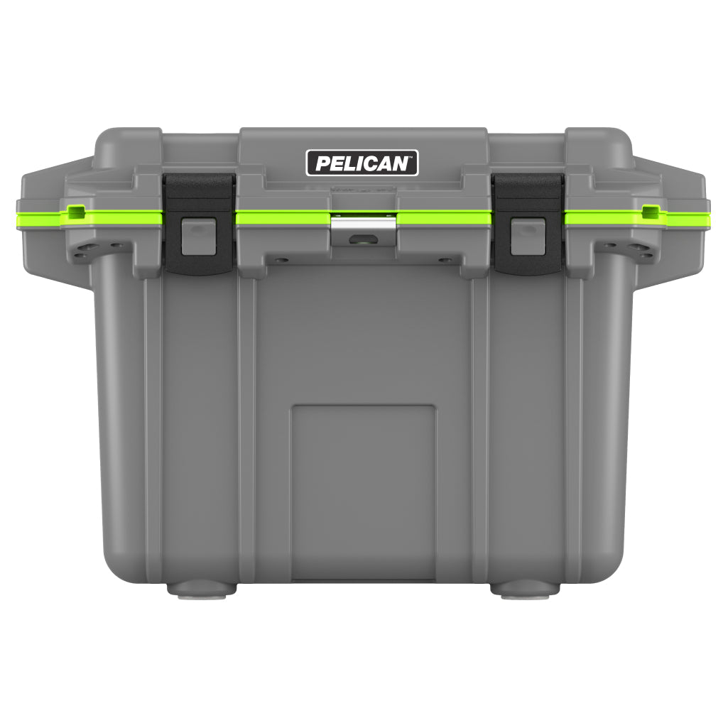 Dark Grey / Green Pelican 50QT Elite Cooler Front
