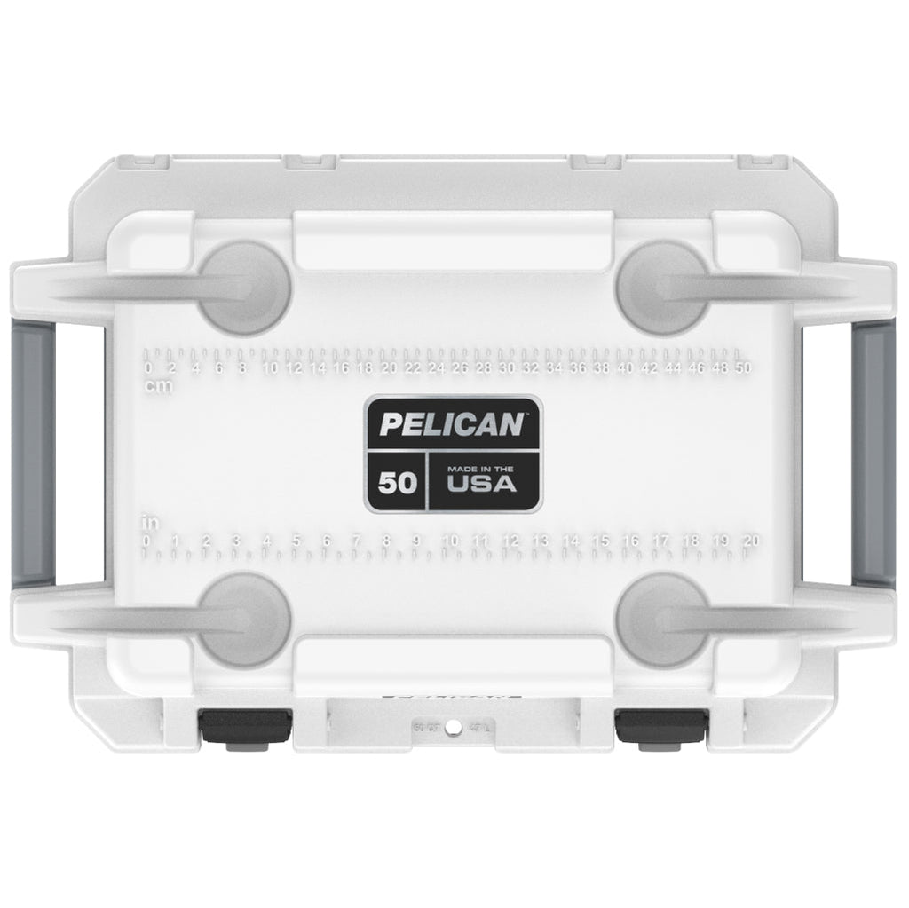 White / Grey Pelican 50QT Elite Cooler Lid