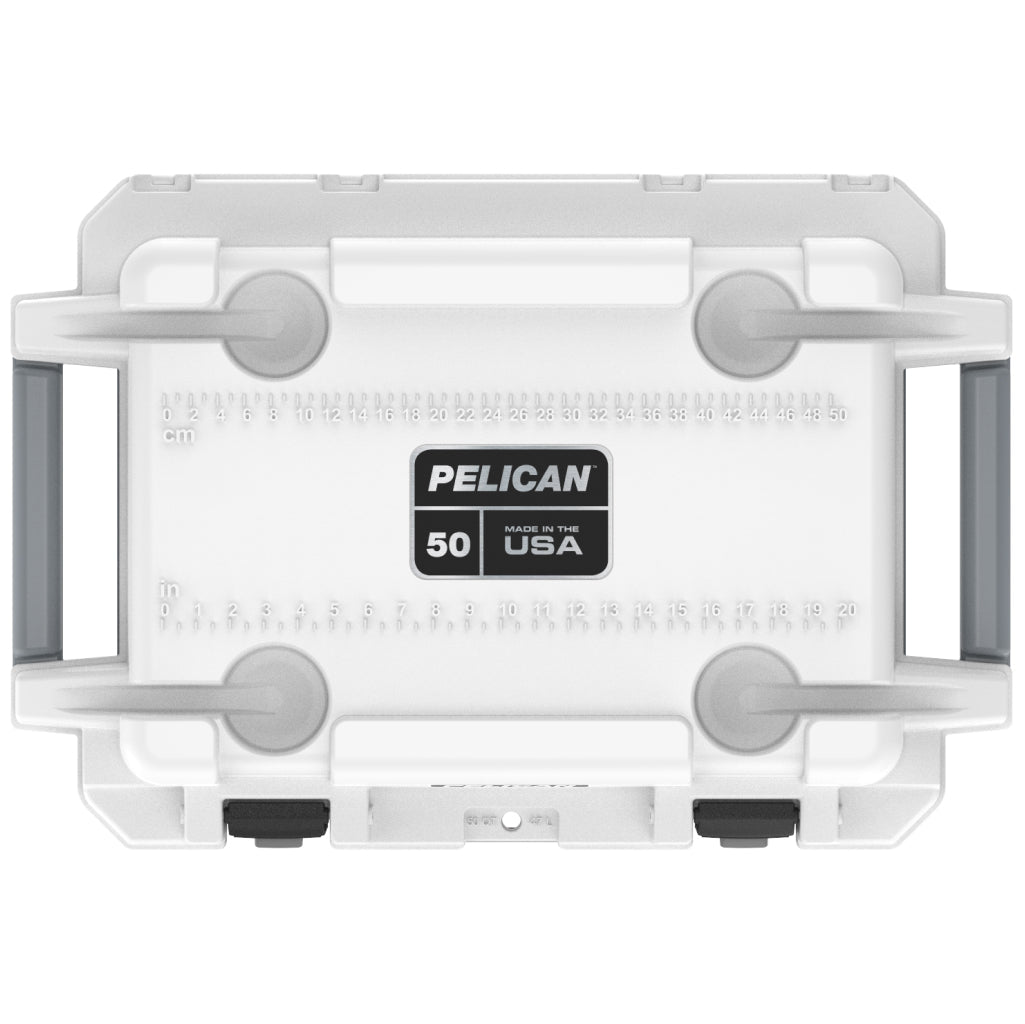 White / Grey Pelican 50QT Elite Cooler Lid