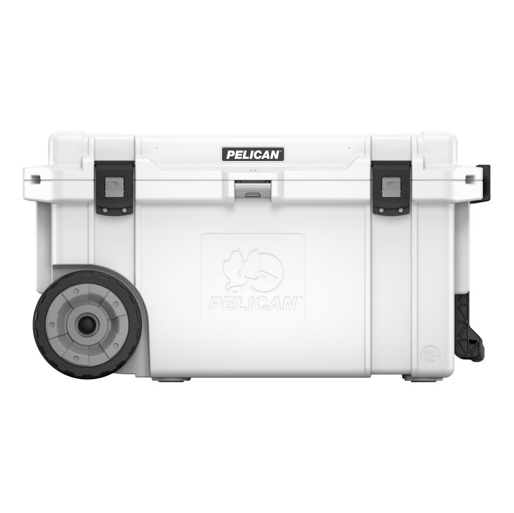 Marine White 65QT Elite Wheeled Cooler Front