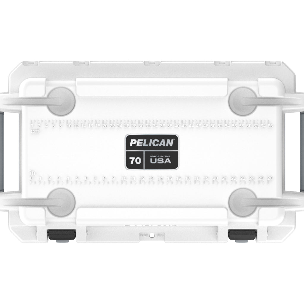 White / Grey Pelican Elite 70QT Cooler Lid