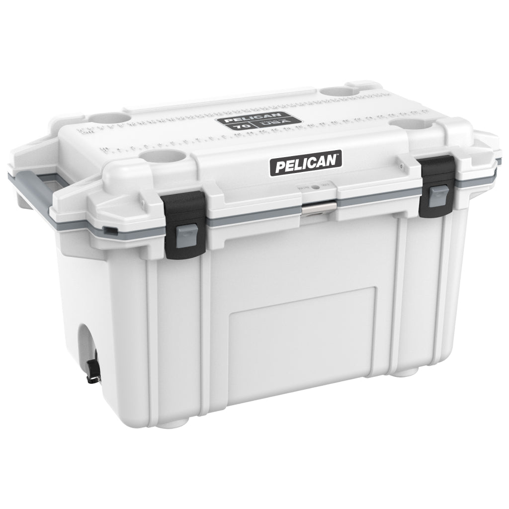 White / Grey Pelican Elite 70QT Cooler