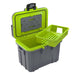 Dark Grey / Green Pelican 8QT personal lunchbox cooler with basket out