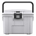 White / Grey Pelican 8QT personal cooler & dry box front