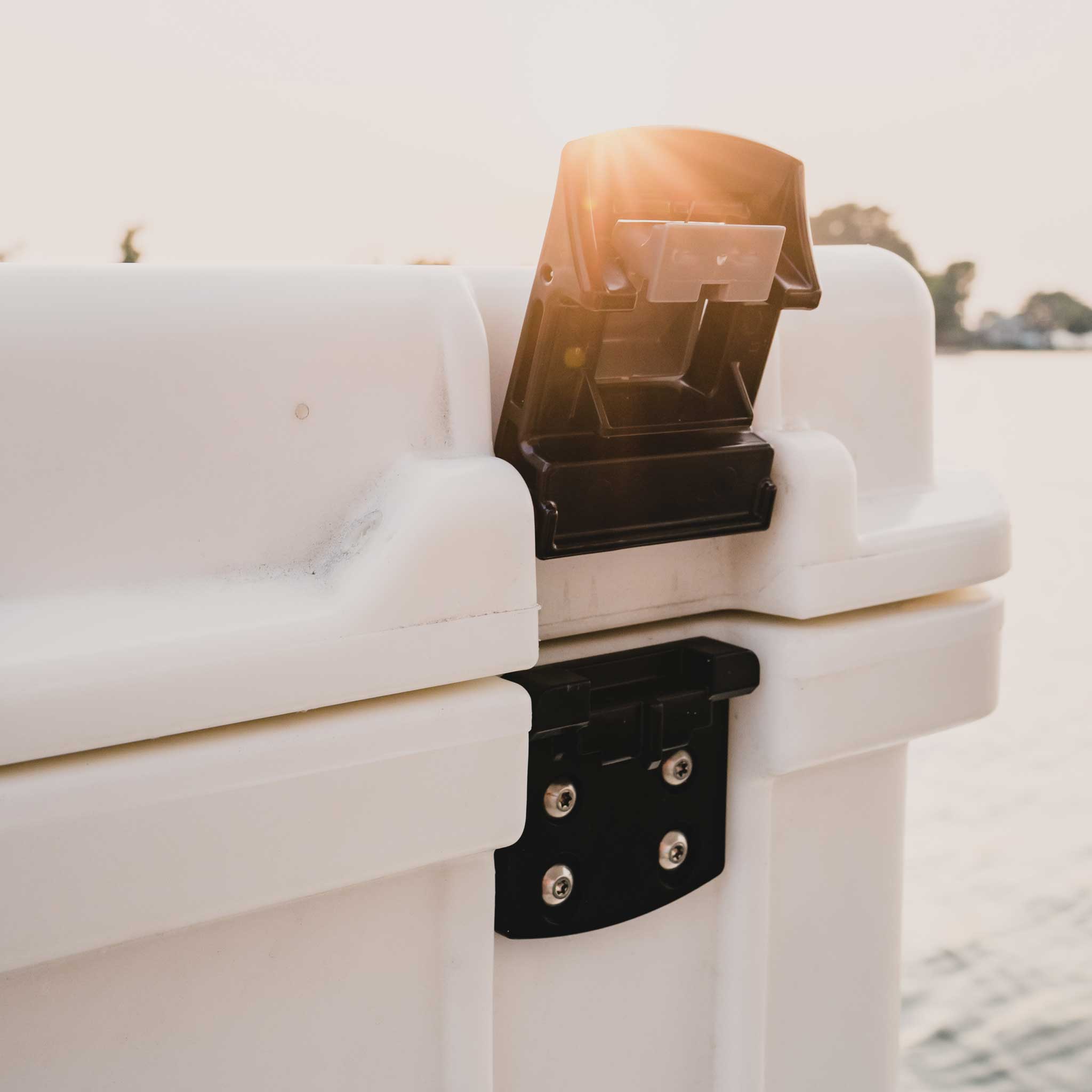 Marine White 95QT Pelican Elite Cooler Latches